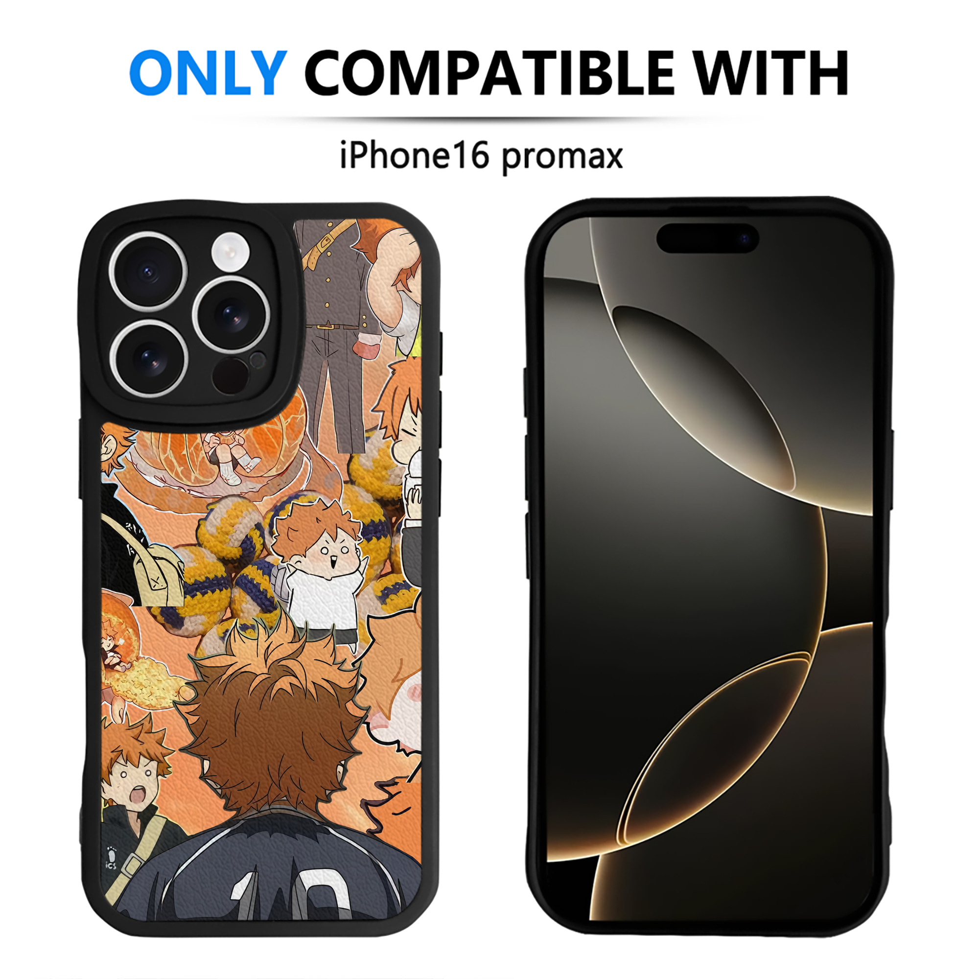 （画像用） ハイキュー!! Haikyu!! 【iPhone 16シリーズ対応】シリコンスマホケース（レザー調） 材質：シリコン